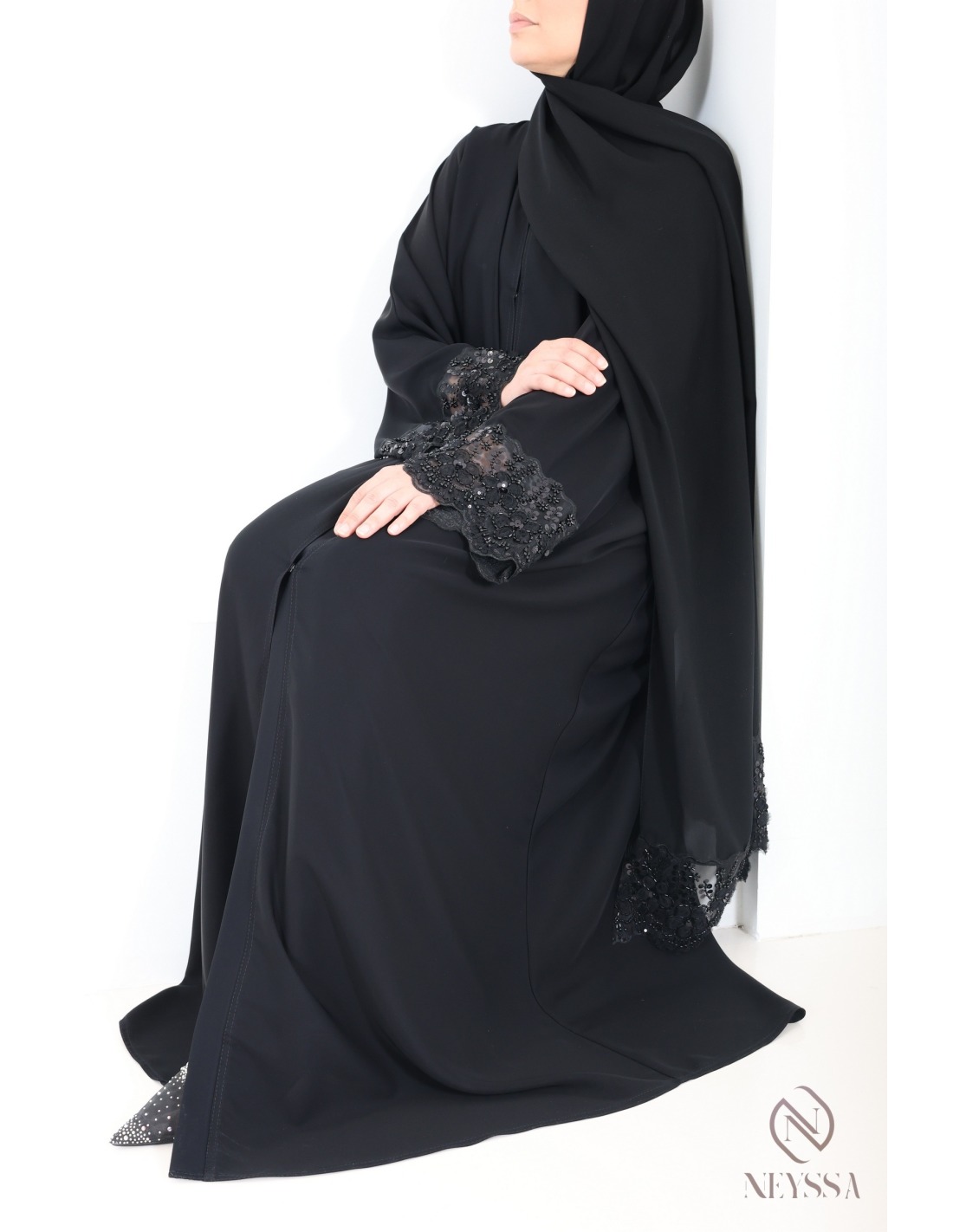 Abaya Dubaï désert Mirage Full black