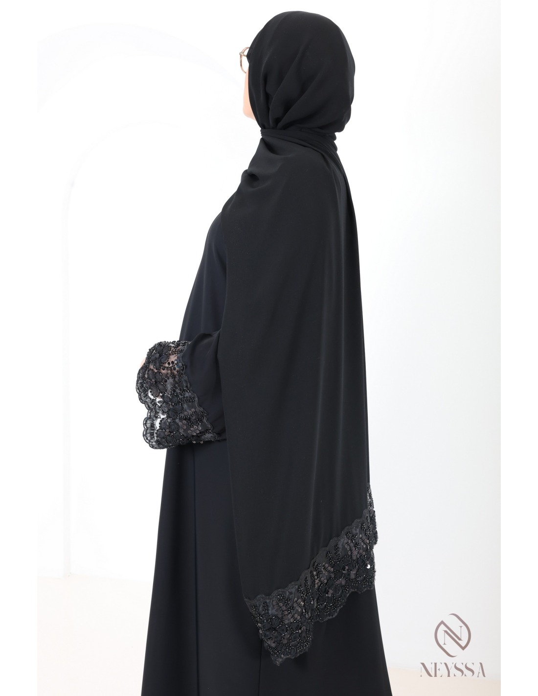 Abaya Dubaï désert Mirage Full black - product image